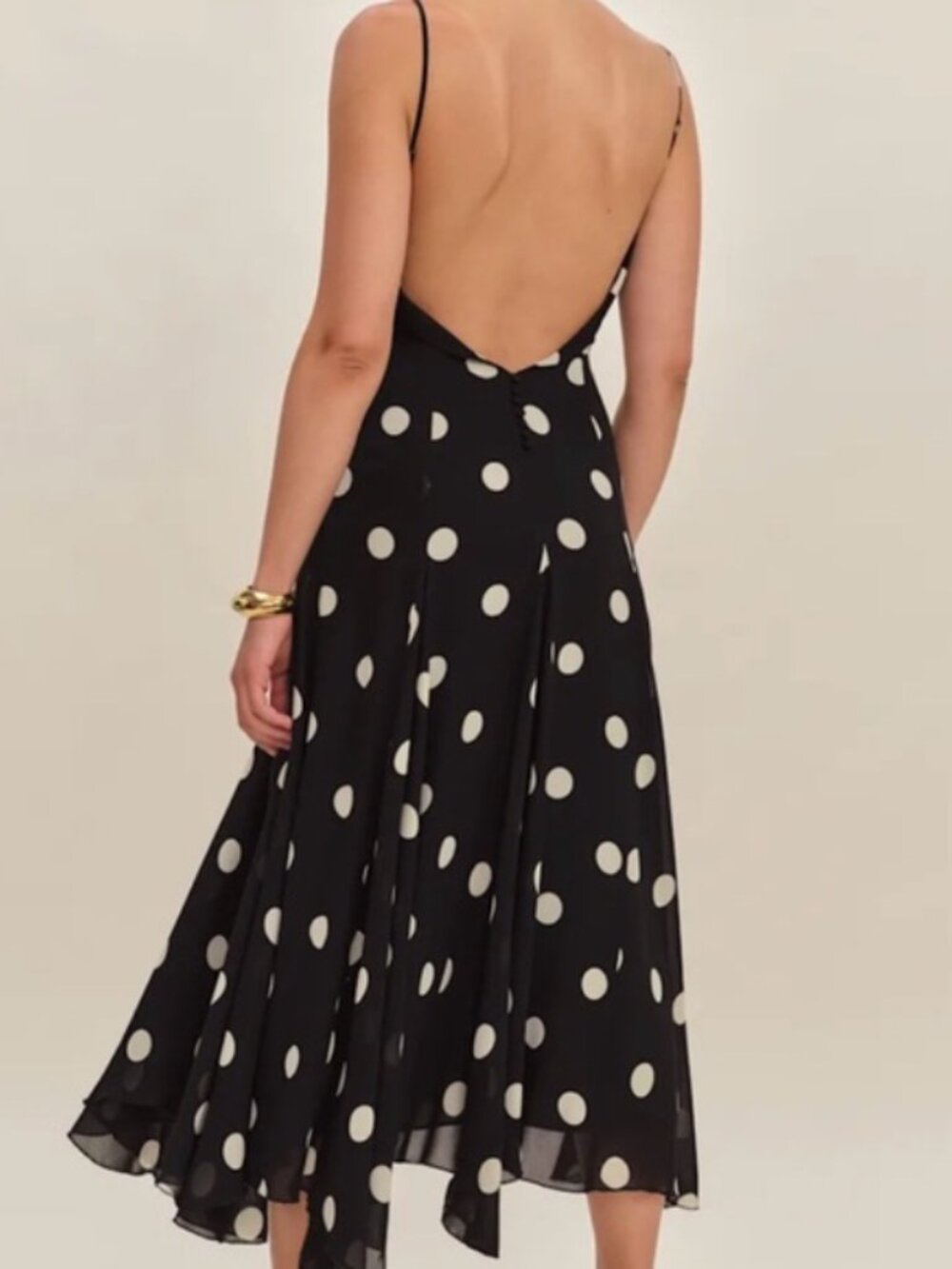 NEW Reformation Fredo Polka Dot Dress Classic - Picture 4 of 10